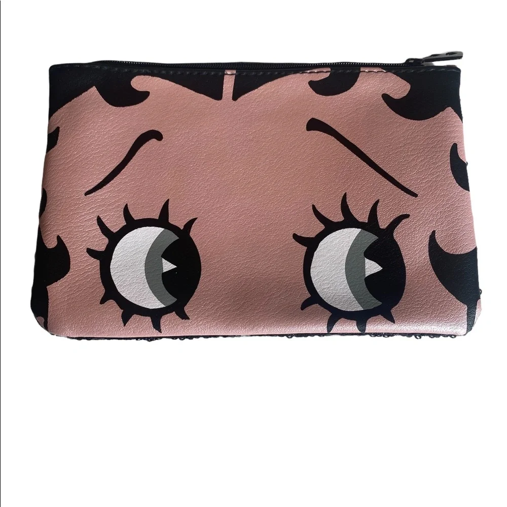 Betty Boop Black Sequined Cosmetics Bag